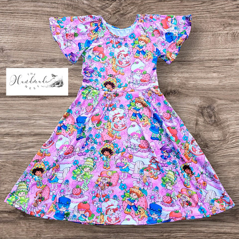 Strawberry Friends Flutter Dress